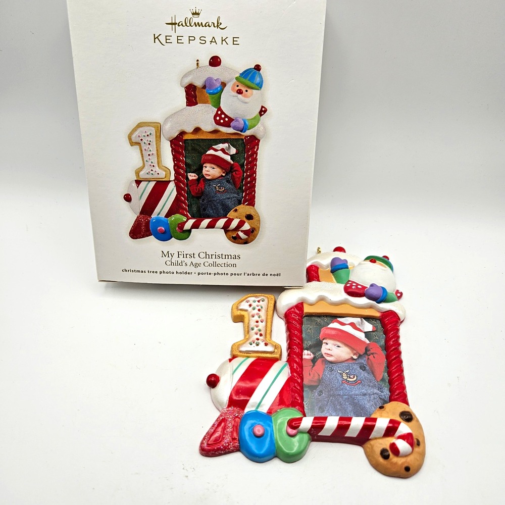 Hallmark Keepsake My First Christmas Train Photo Holder Ornament 2012 QXG4409